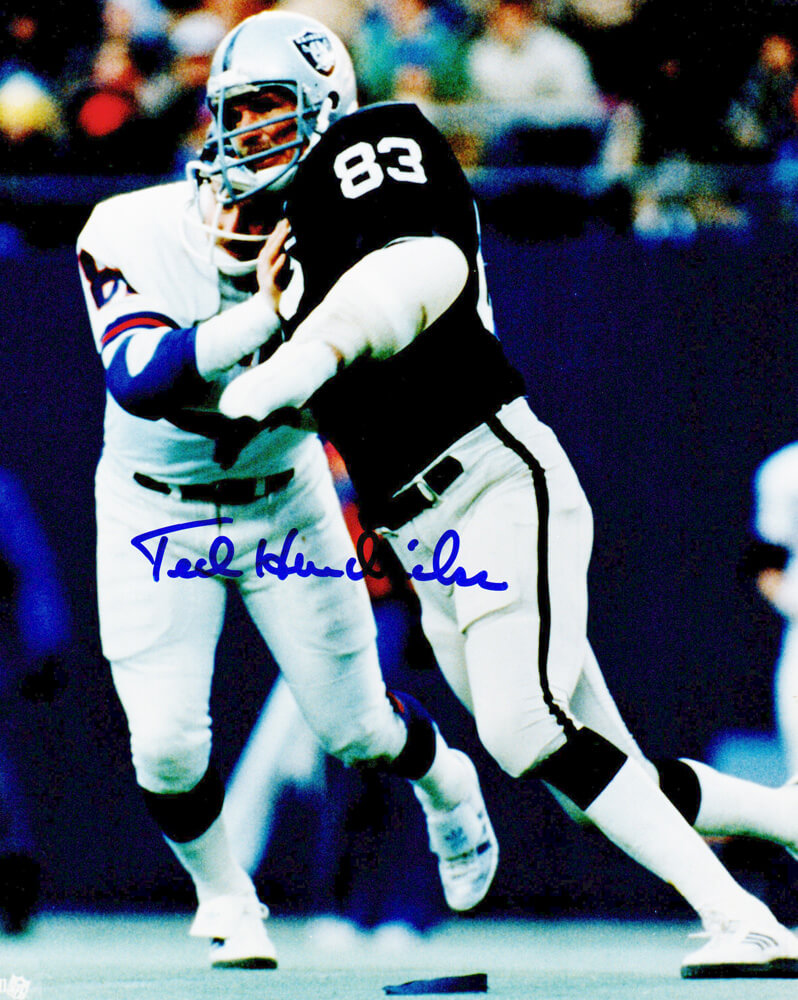 Ted Hendricks Signed Raiders Action 8x10 Photo - HEN08P300 - Ted Hendricks Signed Raiders Action 8x10 Photo product image
