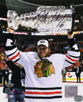 Jordan Hendry Signed Blackhawks 2010 Stanley Cup Trophy 8x10 Photo - HEN08P400 - Jordan Hendry Signed Blackhawks 2010 Stanley Cup Trophy 8x10 Photo product image