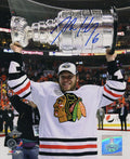 Jordan Hendry Signed Chicago Blackhawks 2010 Stanley Cup Holding Trophy 8x10 Photo - HEN08P403 - Jordan Hendry Signed Chicago Blackhawks 2010 Stanley Cup Holding Trophy 8x10 Photo product image