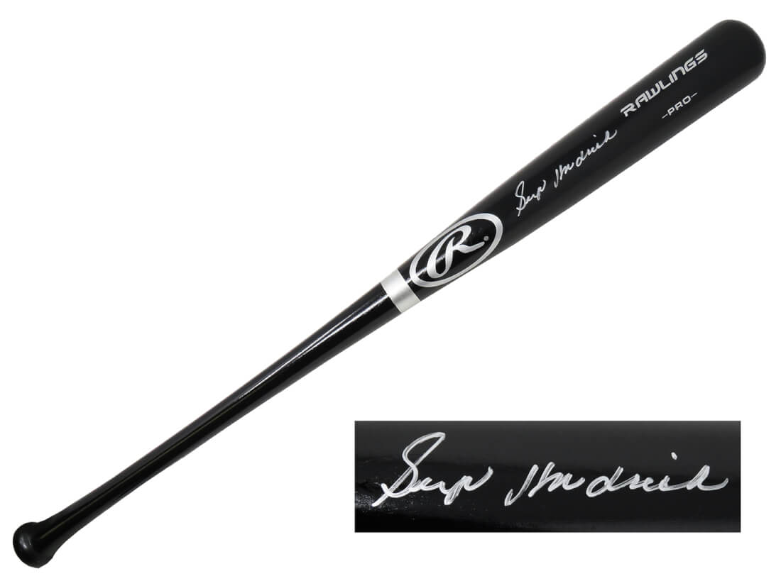 George Hendricks Signed Rawlings Big Stick Black Baseball Bat - HENBAT100 - George Hendricks Signed Rawlings Big Stick Black Baseball Bat product image