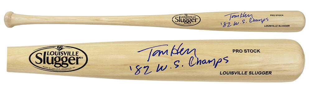 Tommy Herr Signed Louisville Slugger Pro Stock Blonde Baseball Bat w/82 WS Champs - HERBAT110 - Tommy Herr Signed Louisville Slugger Pro Stock Blonde Baseball Bat w/82 WS Champs product image