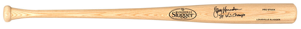 Larry Herndon Signed Louisville Slugger Pro Stock Blonde Baseball Bat w/84 WS Champs - HERBAT130 - Larry Herndon Signed Louisville Slugger Pro Stock Blonde Baseball Bat w/84 WS Champs product image