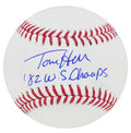 Tommy Herr Signed Rawlings Official MLB Baseball w/82 WS Champs - HERBSB110 - Tommy Herr Signed Rawlings Official MLB Baseball w/82 WS Champs product image