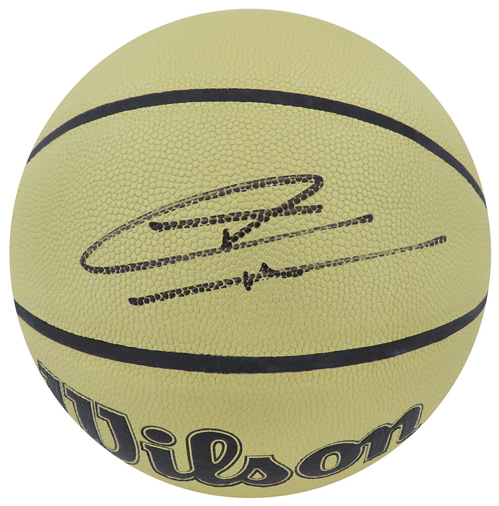 Tyler Herro Signed Wilson Gold NBA Basketball - HERBSK201 - Tyler Herro Signed Wilson Gold NBA Basketball product image