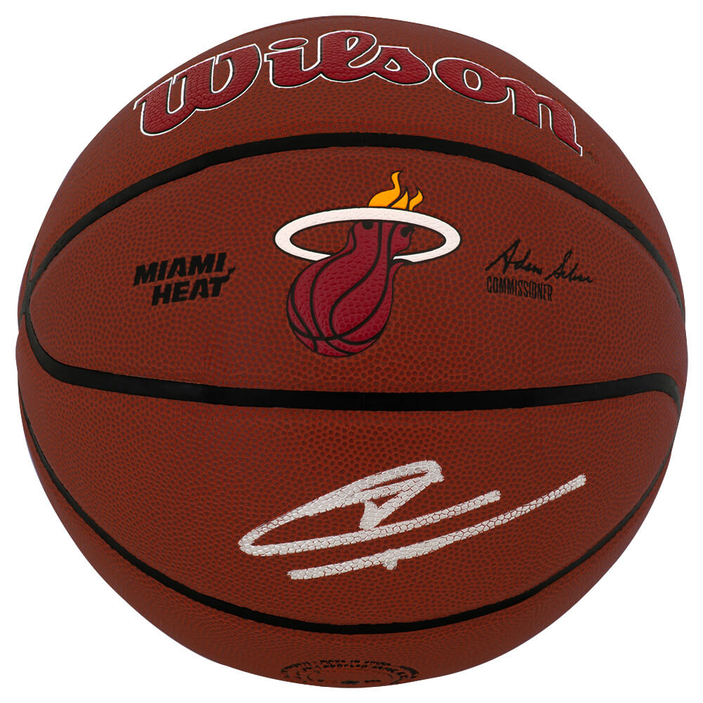 Tyler Herro Signed Miami Heat Logo Wilson NBA Basketball - HERBSK202 - Tyler Herro Signed Miami Heat Logo Wilson NBA Basketball product image