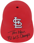 Tommy Herr Signed St Louis Cardinals Replica Souvenir Batting Helmet w/82 WS Champs - HERBTH110 - Tommy Herr Signed St Louis Cardinals Replica Souvenir Batting Helmet w/82 WS Champs product image