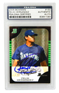 Felix Hernandez Signed Seattle Mariners 2005 Bowman Rookie Trading Card #150 - (PSA Encapsulated) - HERCAR110 - Felix Hernandez Signed Seattle Mariners 2005 Bowman Rookie Trading Card #150 - (PSA Encapsulated) product image