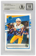 Justin Herbert Signed Chargers 2020 Donruss Rated Rookie Football Card #303 - (Beckett / Auto Grade 10) - HERCAR302 - Justin Herbert Signed Chargers 2020 Donruss Rated Rookie Football Card #303 - (Beckett / Auto Grade 10) product image