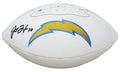 Justin Herbert Signed Los Angeles Chargers White Logo Football (Beckett) - HERFTB300 - Justin Herbert Signed Los Angeles Chargers White Logo Football (Beckett) product image
