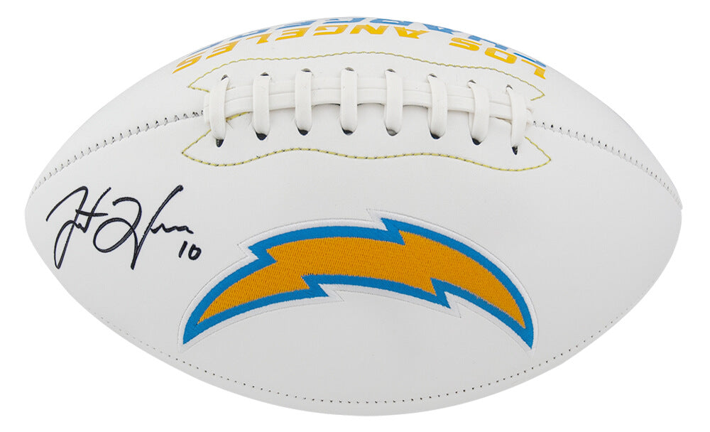 Justin Herbert Signed Los Angeles Chargers Jarden White Logo Football - (Fanatics) - HERFTB301 - Justin Herbert Signed Los Angeles Chargers Jarden White Logo Football - (Fanatics) product image