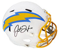 Justin Herbert Signed Los Angeles Chargers White Riddell Full Size Speed Replica Helmet (Beckett) - HERREP300 - Justin Herbert Signed Los Angeles Chargers White Riddell Full Size Speed Replica Helmet (Beckett) product image