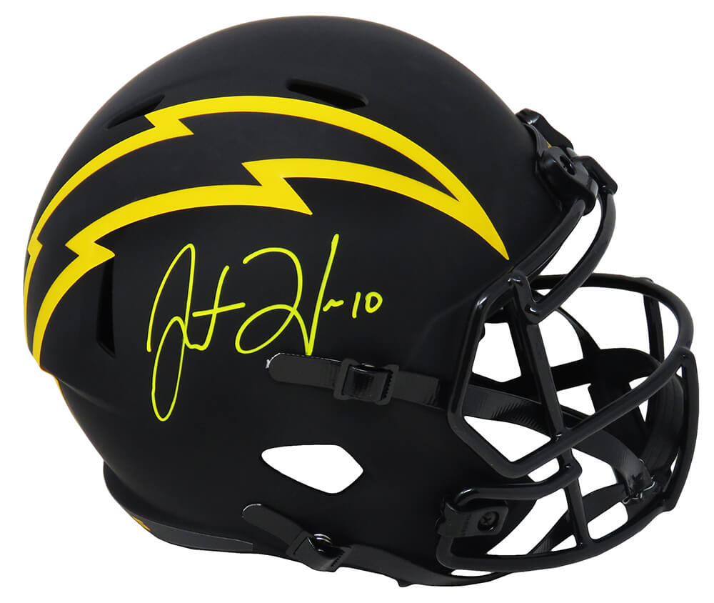 Justin Herbert Signed Los Angeles Chargers Eclipse Riddell Full Size Speed Replica Helmet (Beckett) - HERREP301 - Justin Herbert Signed Los Angeles Chargers Eclipse Riddell Full Size Speed Replica Helmet (Beckett) product image
