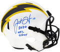 Justin Herbert Signed Los Angeles Chargers Lunar Eclipse Riddell Full Size Speed Replica Helmet w/2020 NFL OROY (Beckett) - HERREP305 - Justin Herbert Signed Los Angeles Chargers Lunar Eclipse Riddell Full Size Speed Replica Helmet w/2020 NFL OROY (Beckett) product image