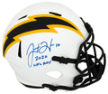 Justin Herbert Signed Los Angeles Chargers Lunar Eclipse Riddell Full Size Speed Replica Helmet w/2020 NFL ROY - (Beckett) - HERREP308 - Justin Herbert Signed Los Angeles Chargers Lunar Eclipse Riddell Full Size Speed Replica Helmet w/2020 NFL ROY - (Beckett) product image
