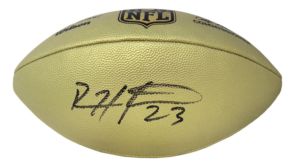 Devin Hester Signed Wilson Duke Gold Metallic NFL Full Size Replica Football - HESFTB303 - Devin Hester Signed Wilson Duke Gold Metallic NFL Full Size Replica Football product image