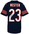 Devin Hester Signed Navy Custom Football Jersey - HESJRY301 - Devin Hester Signed Navy Custom Football Jersey product image