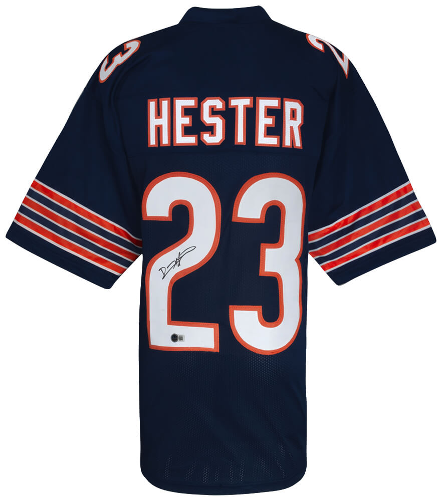 Devin Hester Signed Navy Custom Football Jersey - (Beckett) - HESJRY302 - Devin Hester Signed Navy Custom Football Jersey - (Beckett) product image