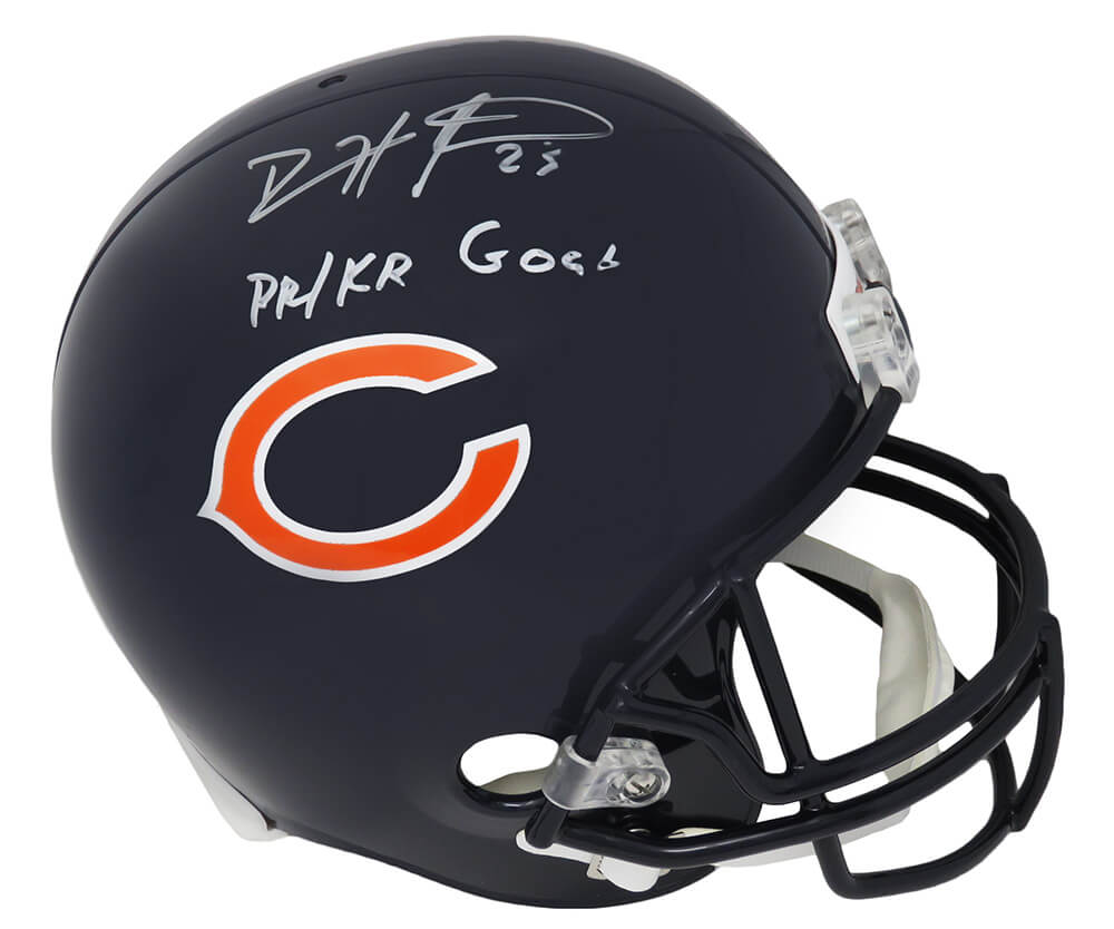 Devin Hester Signed Chicago Bears Riddell Full Size Replica Helmet w/PR-KR GOAT - HESREP302 - Devin Hester Signed Chicago Bears Riddell Full Size Replica Helmet w/PR-KR GOAT product image