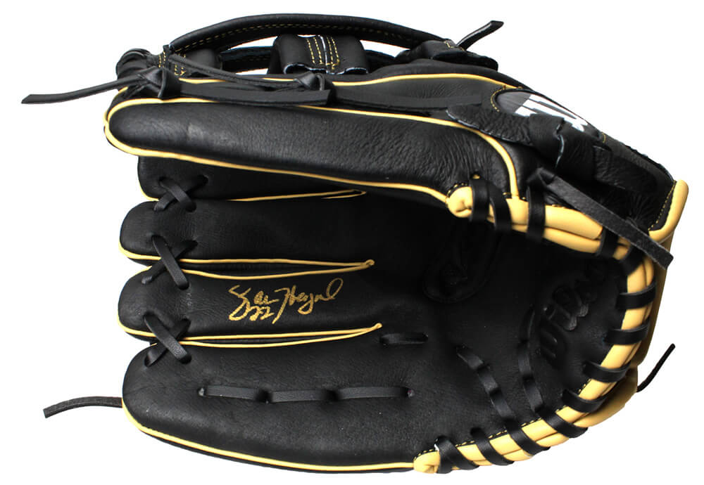 Jason Heyward Signed Wilson Black Lefty Fielders Baseball Glove - HEYGLV100 - Jason Heyward Signed Wilson Black Lefty Fielders Baseball Glove product image