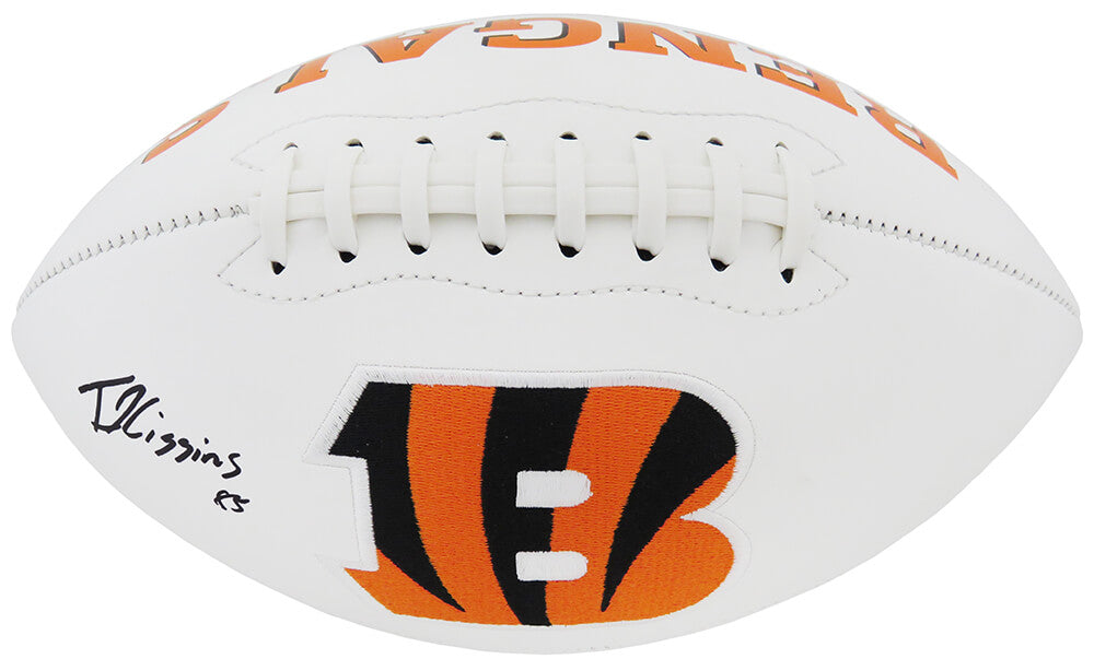 Tee Higgins Signed Cincinnati Bengals Wilson White Logo Football - HIGFTB300 - Tee Higgins Signed Cincinnati Bengals Wilson White Logo Football product image