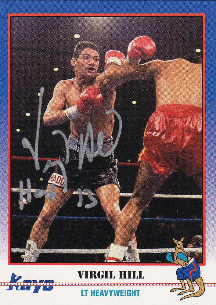 Virgil Hill Signed 1991 Kayo Boxing Trading Card #101 w/HOF'13 - HILCAR500 - Virgil Hill Signed 1991 Kayo Boxing Trading Card #101 w/HOF'13 product image