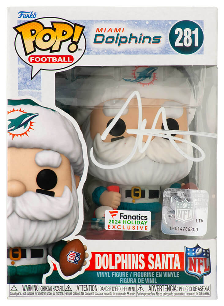 Tyreek Hill Signed Miami Dolphins 'Santa' Funko Pop Doll #281 - HILFUN301 - Tyreek Hill Signed Miami Dolphins 'Santa' Funko Pop Doll #281 product image