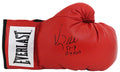 Virgil Hill Signed Everlast Red Boxing Glove w/51-7, 24 KO's - HILGLV502 - Virgil Hill Signed Everlast Red Boxing Glove w/51-7, 24 KO's product image