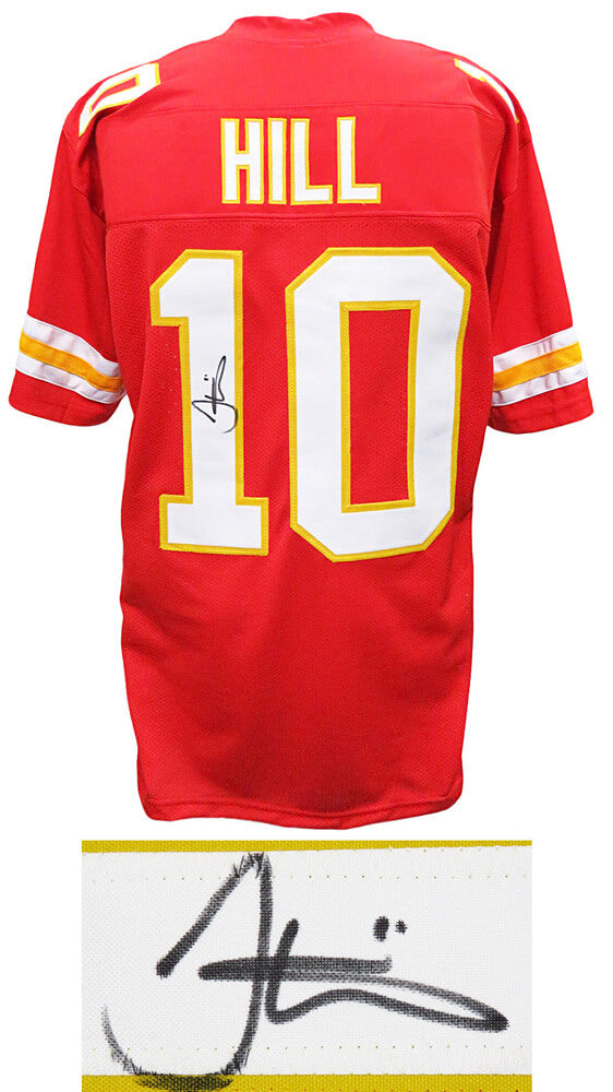 Tyreek Hill Signed Red Custom Football Jersey - HILJRY321 - Tyreek Hill Signed Red Custom Football Jersey product image