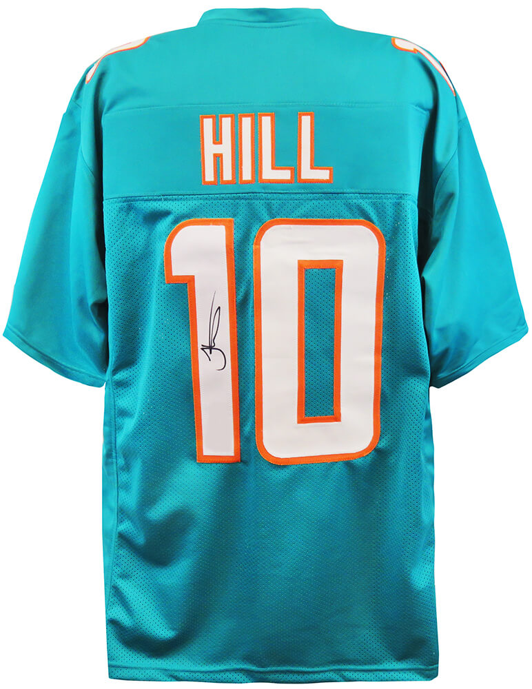 Tyreek Hill Signed Teal Custom Football Jersey - HILJRY323 - Tyreek Hill Signed Teal Custom Football Jersey product image