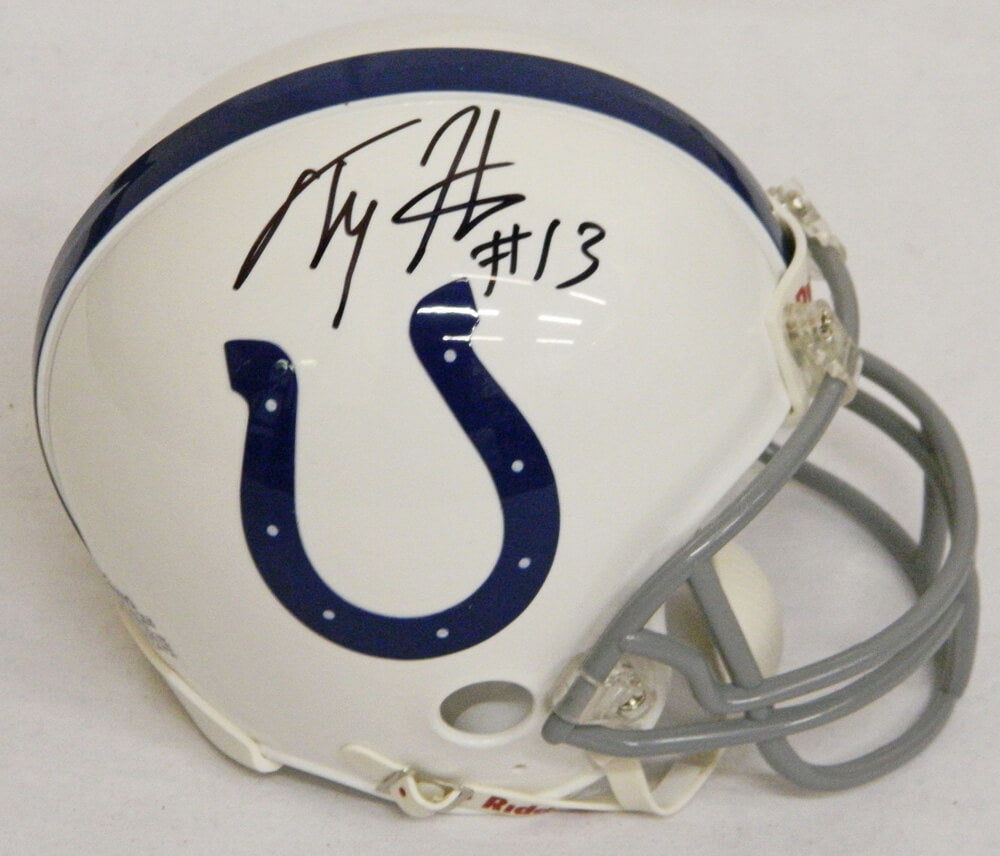 T.Y. (TY) Hilton Signed Colts Riddell Replica Mini Helmet - HILMIN300 - T.Y. (TY) Hilton Signed Colts Riddell Replica Mini Helmet product image