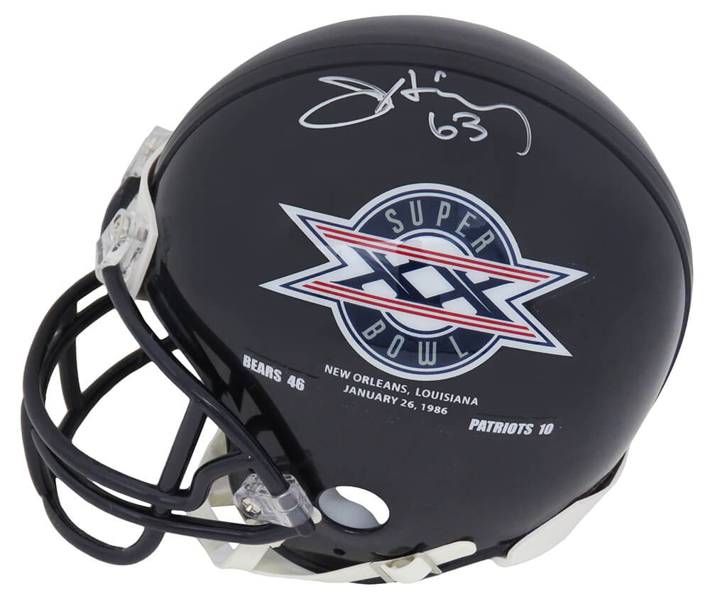 Jay Hilgenberg Signed Chicago Bears / Super Bowl XX Champs Logo Riddell Mini Helmet - HILMIN313 - Jay Hilgenberg Signed Chicago Bears / Super Bowl XX Champs Logo Riddell Mini Helmet product image
