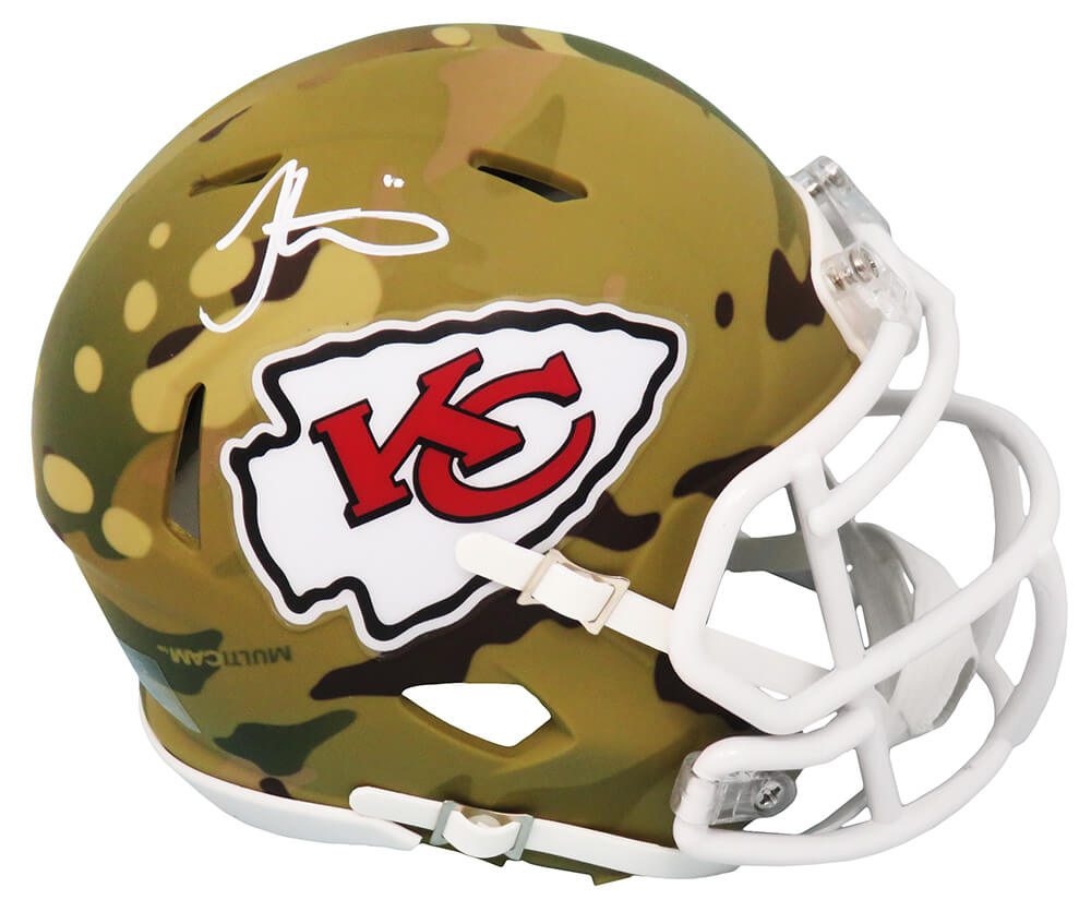 Tyreek Hill Signed Kansas  City Chiefs CAMO Riddell Speed Mini Helmet - HILMIN324 - Tyreek Hill Signed Kansas City Chiefs CAMO Riddell Speed Mini Helmet product image
