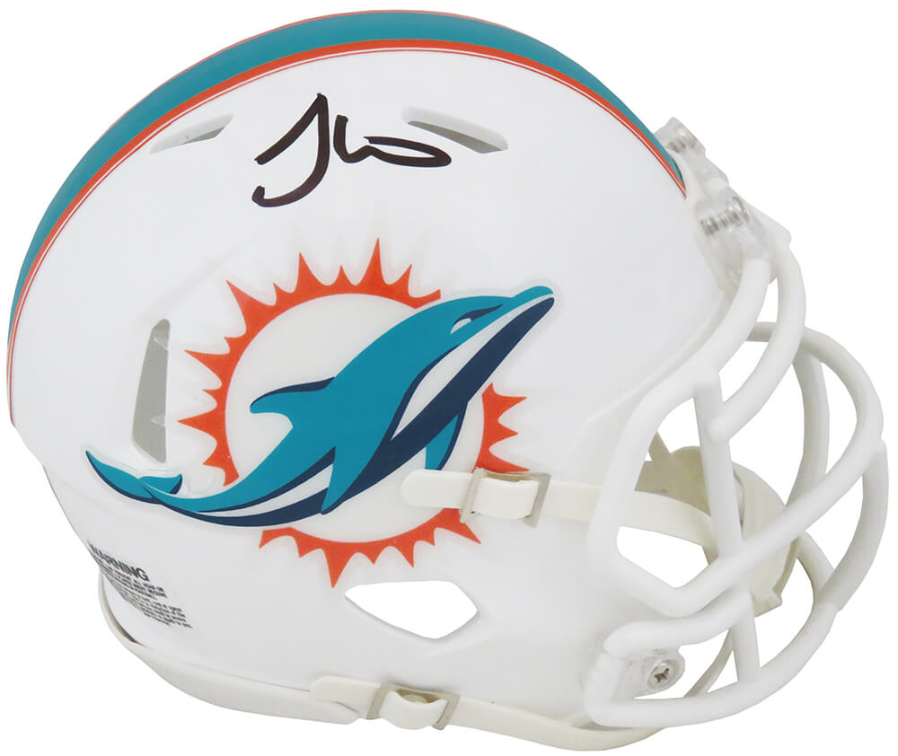 Tyreek Hill Signed Miami Dolphins Riddell Speed Mini Helmet - HILMIN328 - Tyreek Hill Signed Miami Dolphins Riddell Speed Mini Helmet product image