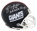 Kenny Hill Signed New York Giants Throwback Riddell Mini Helmet w/SB XXI Champ - HILMIN330 - Kenny Hill Signed New York Giants Throwback Riddell Mini Helmet w/SB XXI Champ product image