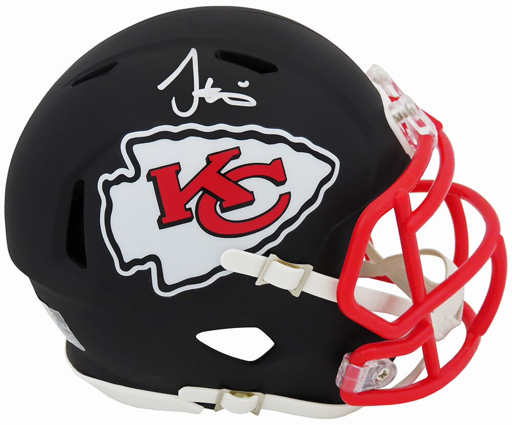 Tyreek Hill Signed KC Chiefs Flat Black Matte Riddell Speed Mini Helmet (Fanatics) - HILMIN335 - Tyreek Hill Signed KC Chiefs Flat Black Matte Riddell Speed Mini Helmet (Fanatics) product image