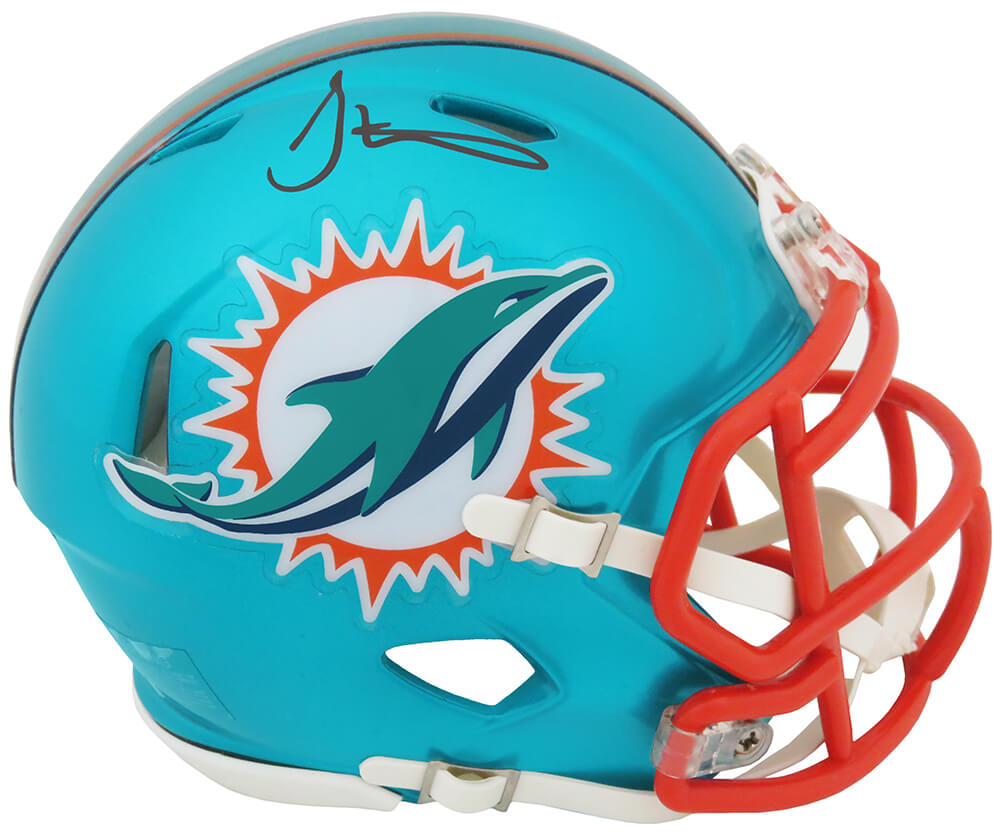 Tyreek Hill Signed Miami Dolphins FLASH Riddell Speed Mini Helmet - HILMIN336 - Tyreek Hill Signed Miami Dolphins FLASH Riddell Speed Mini Helmet product image
