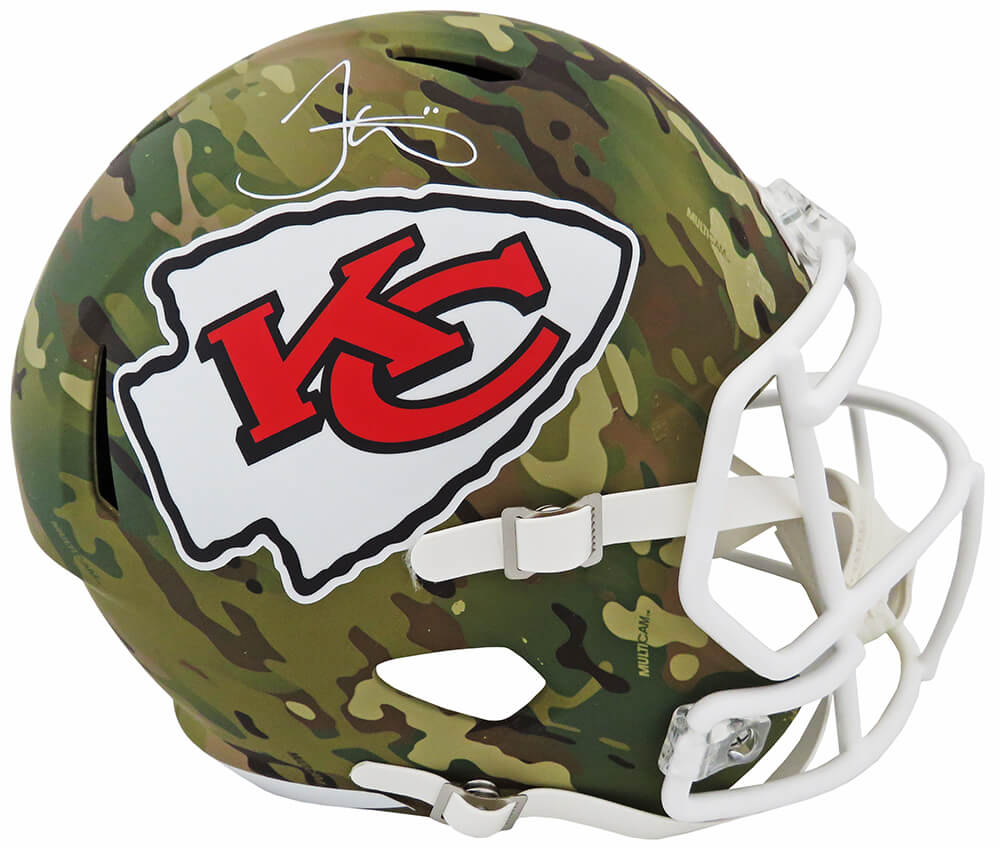 Tyreek Hill Signed Kansas City Chiefs CAMO Riddell Full Size Speed Replica Helmet (Fanatics) - HILREP319 - Tyreek Hill Signed Kansas City Chiefs CAMO Riddell Full Size Speed Replica Helmet (Fanatics) product image