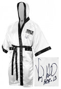 Virgil Hill Signed Title White Full Length Boxing Robe w/HOF'13 - HILROB500 - Virgil Hill Signed Title White Full Length Boxing Robe w/HOF'13 product image