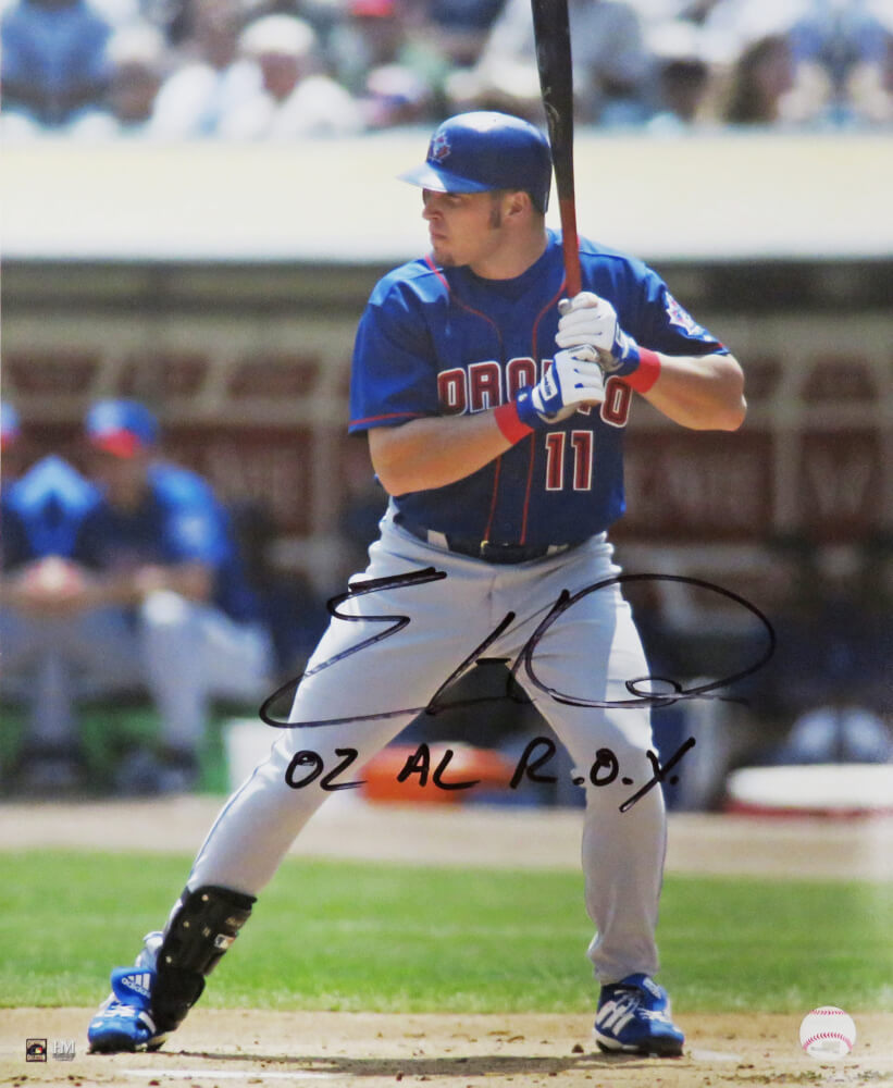 Eric Hinske Signed Toronto Blue Jays 16x20 Photo w/02 AL ROY - HIN16P100 - Eric Hinske Signed Toronto Blue Jays 16x20 Photo w/02 AL ROY product image