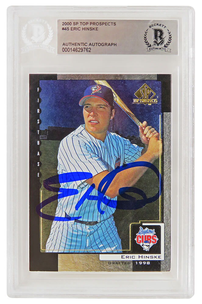 Eric Hinske Signed 2000 Upper Deck SP Rookie Baseball Trading Card #45 - (Beckett Encapsulated) - HINCAR103 - Eric Hinske Signed 2000 Upper Deck SP Rookie Baseball Trading Card #45 - (Beckett Encapsulated) product image