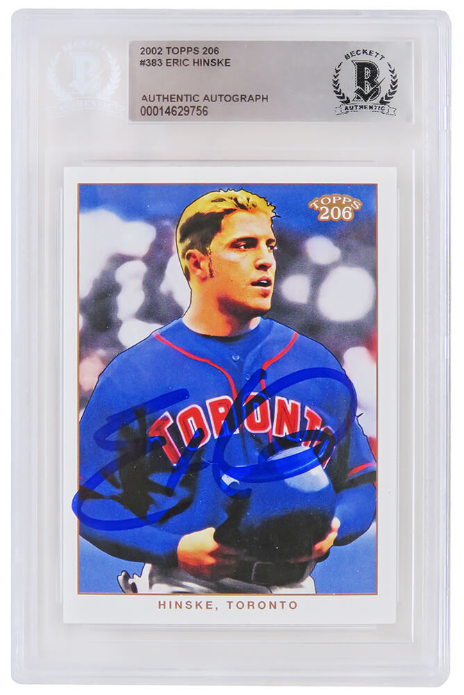 Eric Hinske Signed Blue Jays 2002 Topps Baseball Trading Card #383 - (Beckett Encapsulated) - HINCAR105 - Eric Hinske Signed Blue Jays 2002 Topps Baseball Trading Card #383 - (Beckett Encapsulated) product image