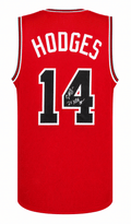 Craig Hodges Signed Red Custom Basketball Jersey w/2x NBA Champ - HODJRY200 - Craig Hodges Signed Red Custom Basketball Jersey w/2x NBA Champ product image