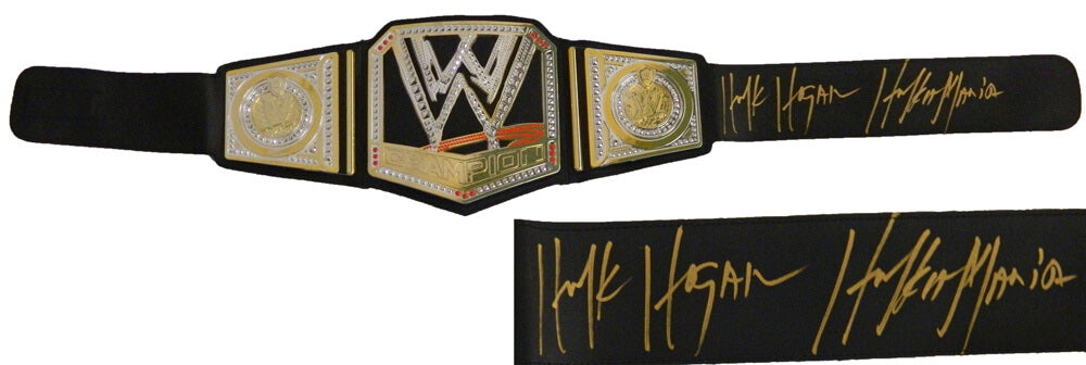 Hulk Hogan Signed WWE World Championship Replica Belt w/Hulkamania - HOGBLT504 - Hulk Hogan Signed WWE World Championship Replica Belt w/Hulkamania product image