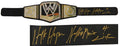 Hulk Hogan Signed WWE World Championship Black Replica Belt w/Hulkamania 4 Life - HOGBLT505 - Hulk Hogan Signed WWE World Championship Black Replica Belt w/Hulkamania 4 Life product image