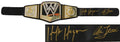 Hulk Hogan & Ric Flair Dual Signed WWE World Championship Black Replica Belt - HOGBLT520 - Hulk Hogan & Ric Flair Dual Signed WWE World Championship Black Replica Belt product image