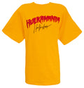 Hulk Hogan Signed Hulkamania Yellow Wrestling T-Shirt w/Hulkster Signature - HOGJRY503 - Hulk Hogan Signed Hulkamania Yellow Wrestling T-Shirt w/Hulkster Signature product image