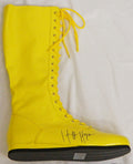 Hulk Hogan Signed Yellow Wrestling Boot - HOGSHO500 - Hulk Hogan Signed Yellow Wrestling Boot product image