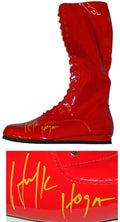 Hulk Hogan Signed Red Wrestling Boot - HOGSHO502 - Hulk Hogan Signed Red Wrestling Boot product image