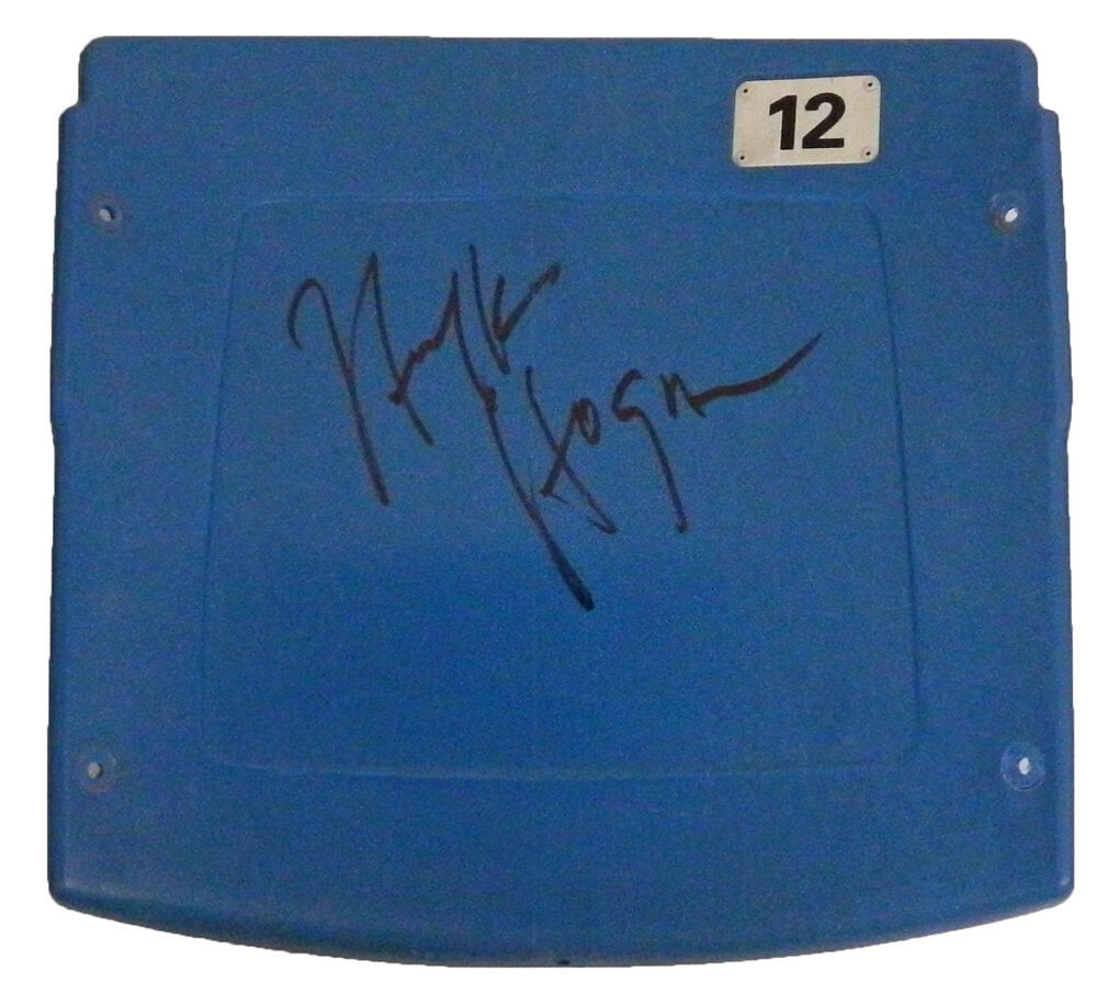 Hulk Hogan Signed Detroit Silverdome (Home Of Wrestle Mania III) Blue Stadium Seatback - HOGSTB502 - Hulk Hogan Signed Detroit Silverdome (Home Of Wrestle Mania III) Blue Stadium Seatback product image