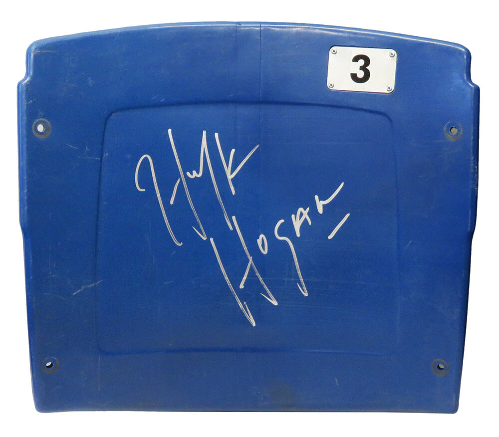 Hulk Hogan Signed Detroit Silverdome (Home Of Wrestle Mania III) Dark Blue #3 Stadium Seatback - HOGSTB505 - Hulk Hogan Signed Detroit Silverdome (Home Of Wrestle Mania III) Dark Blue #3 Stadium Seatback product image